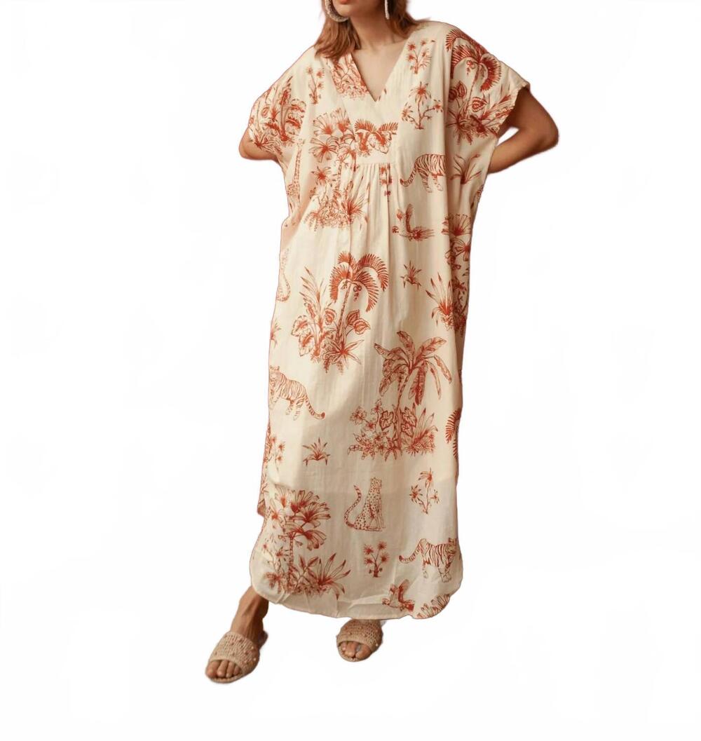 NEW GUADALUPE DESIGN women's zola kaftan in multi